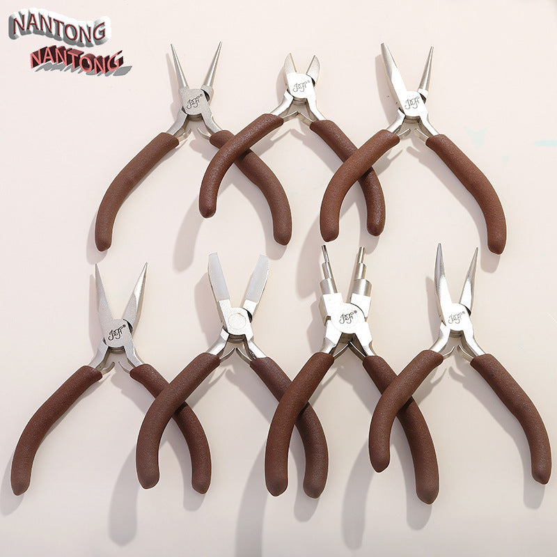 011-Carbon steel high-end jewelry pliers imported from Japan, multi-functional mini jewelry DIY hand-wound jewelry tool pliers