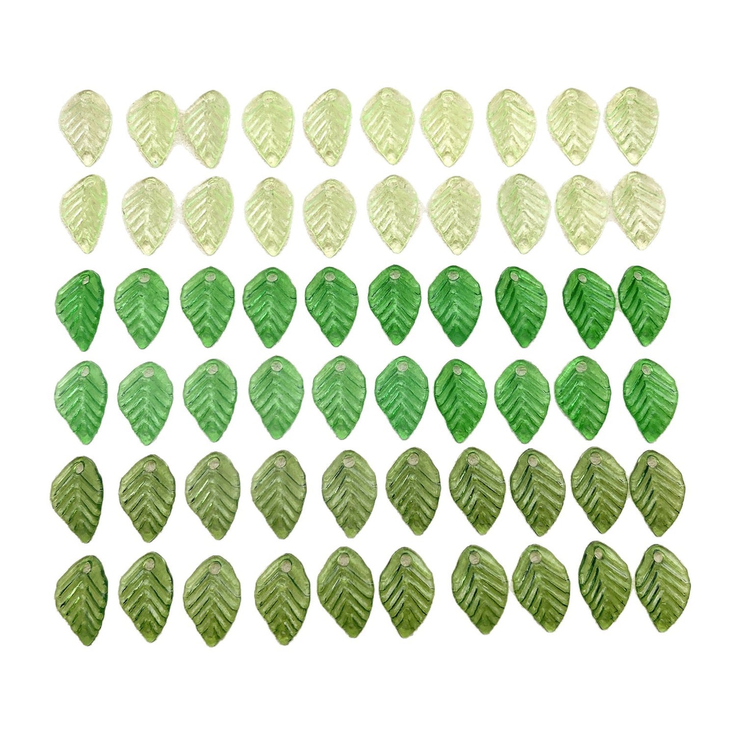 009-Simulation mini acrylic green transparent small leaf pendant DIY handmade jewelry accessories material