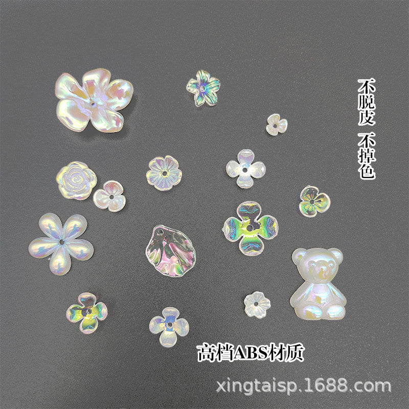 007-DIY handmade headgear corsage fabric accessories pearl ABS imitation pearl petals flower