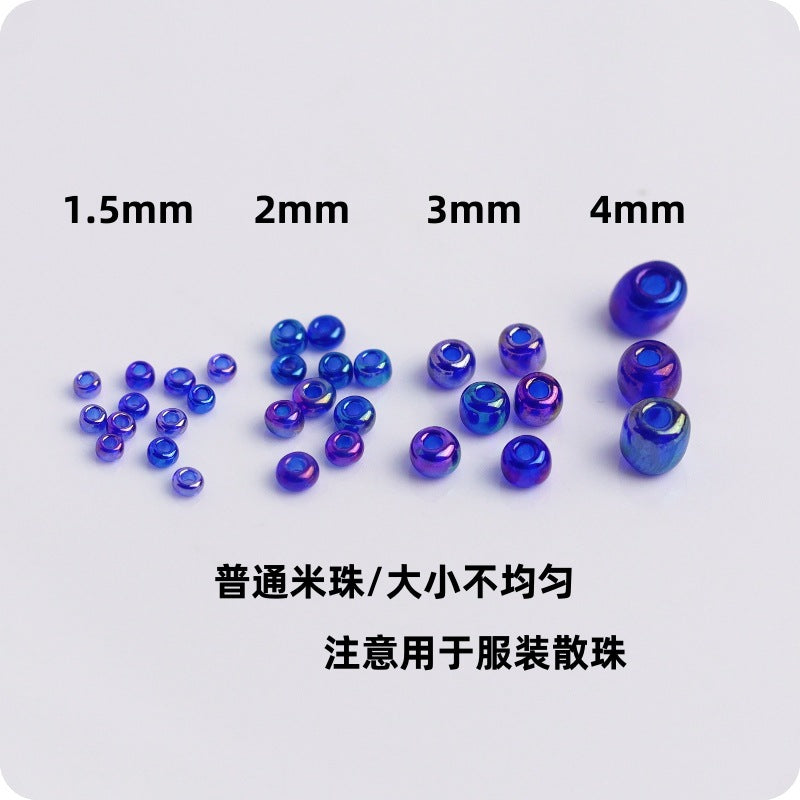 006-1.5-4 mm Japanese transparent magic glass rice beads cross stitch millet beads DIY handmade jewelry woven string beads