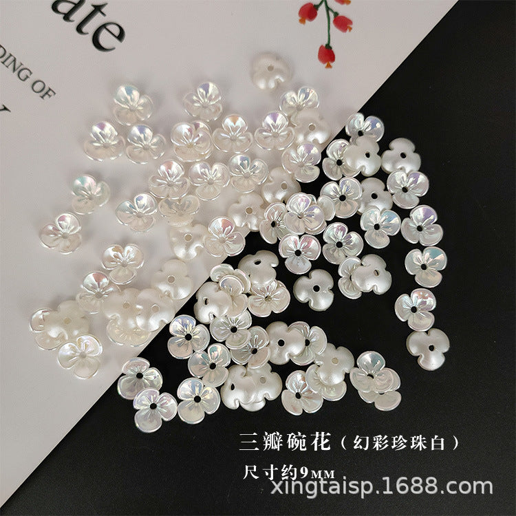 007-DIY handmade headgear corsage fabric accessories pearl ABS imitation pearl petals flower