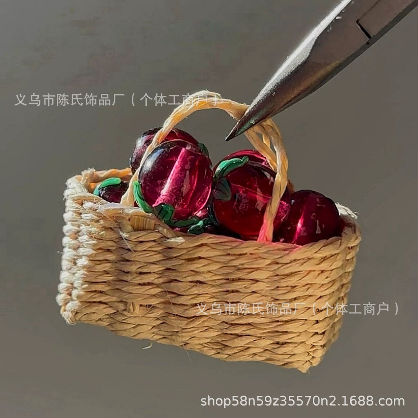003-[Summer Tomato] Tomato Eggplant Lamplighter Glazed Loose Bead DIY Earrings Bracelet Necklace Accessories
