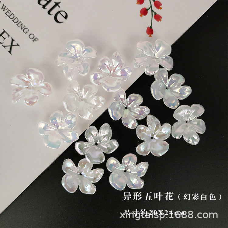 007-DIY handmade headgear corsage fabric accessories pearl ABS imitation pearl petals flower
