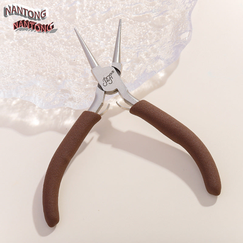 011-Carbon steel high-end jewelry pliers imported from Japan, multi-functional mini jewelry DIY hand-wound jewelry tool pliers
