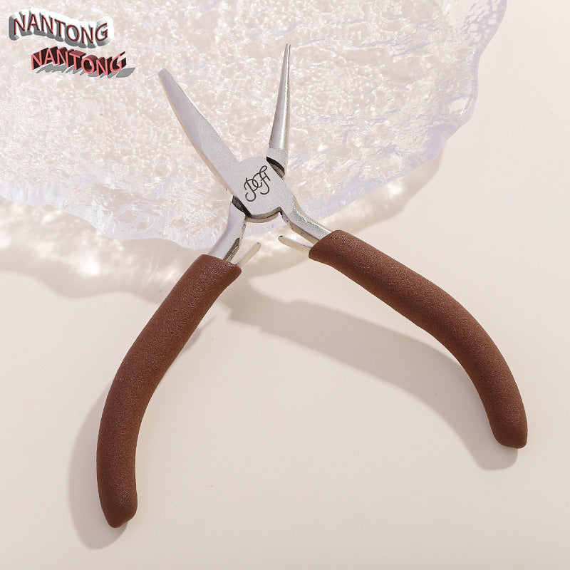 011-Carbon steel high-end jewelry pliers imported from Japan, multi-functional mini jewelry DIY hand-wound jewelry tool pliers