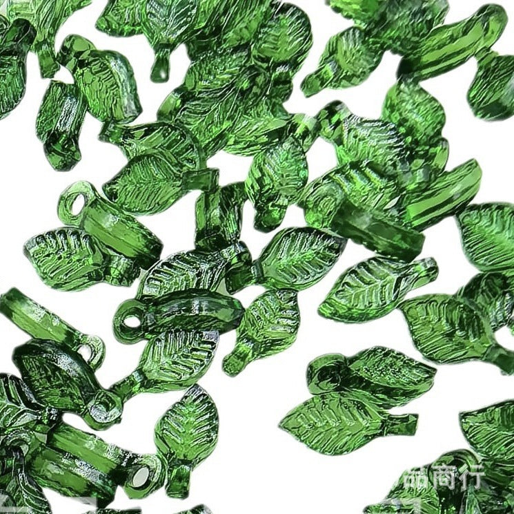 013-Acrylic Mini Versatile Small Leaf Grape Leaf DIY Handmade Ornament Beaded Bracelet Pendant Accessories