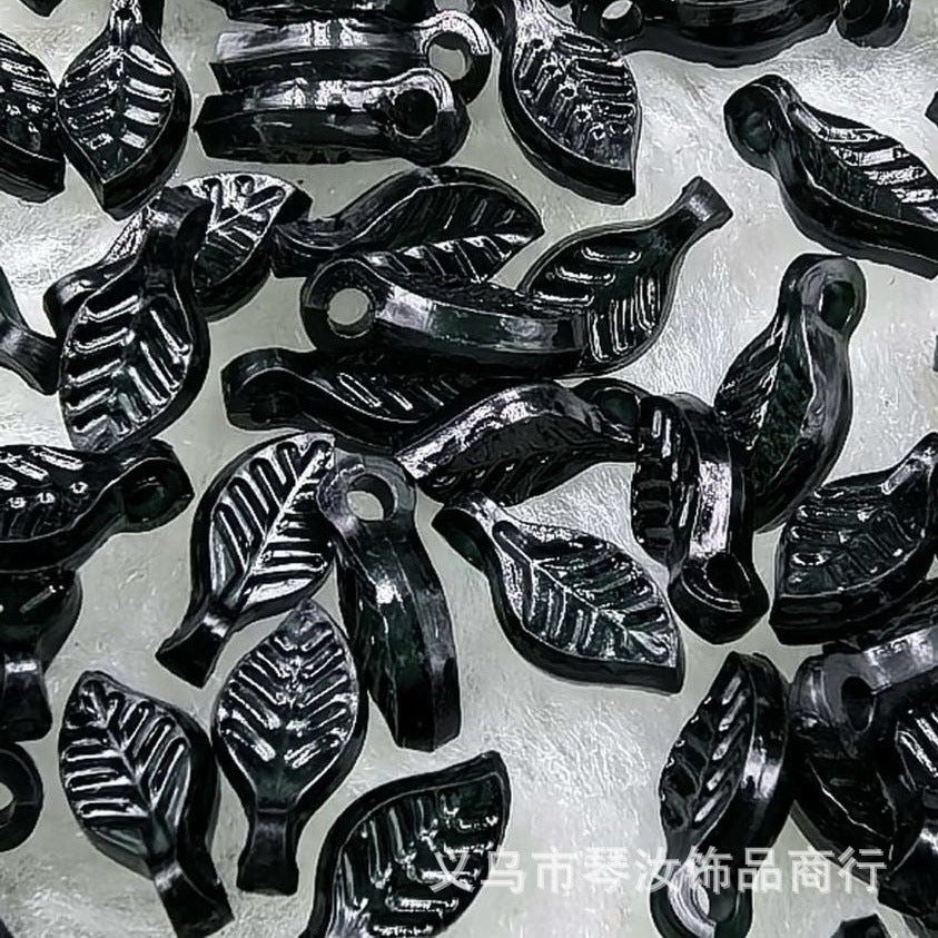 013-Acrylic Mini Versatile Small Leaf Grape Leaf DIY Handmade Ornament Beaded Bracelet Pendant Accessories