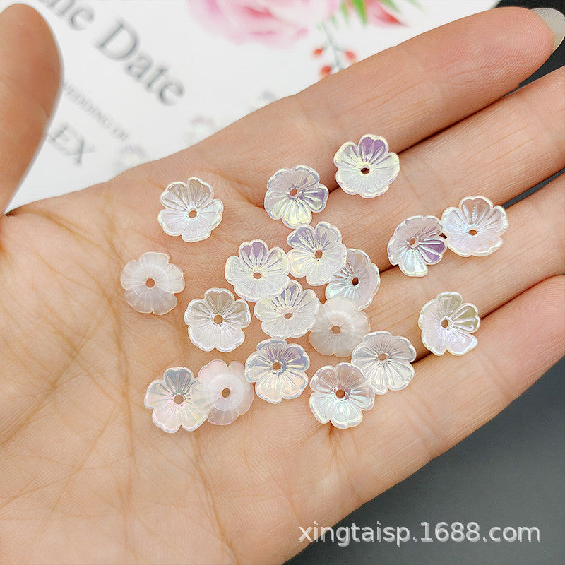 007-DIY handmade headgear corsage fabric accessories pearl ABS imitation pearl petals flower
