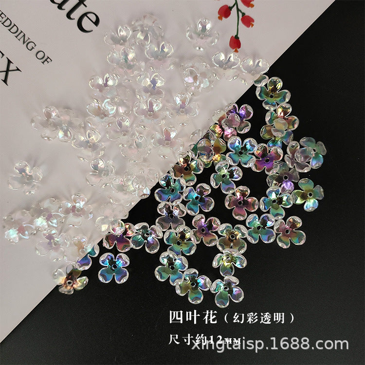 007-DIY handmade headgear corsage fabric accessories pearl ABS imitation pearl petals flower