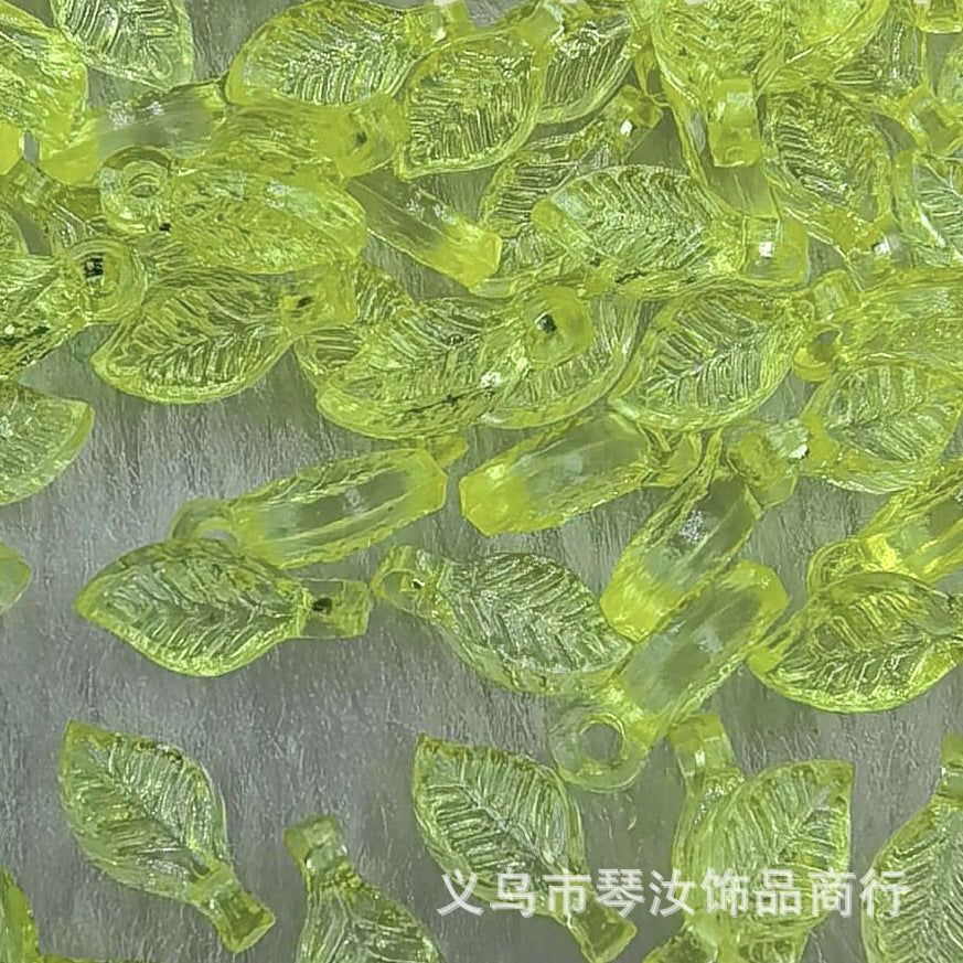 013-Acrylic Mini Versatile Small Leaf Grape Leaf DIY Handmade Ornament Beaded Bracelet Pendant Accessories