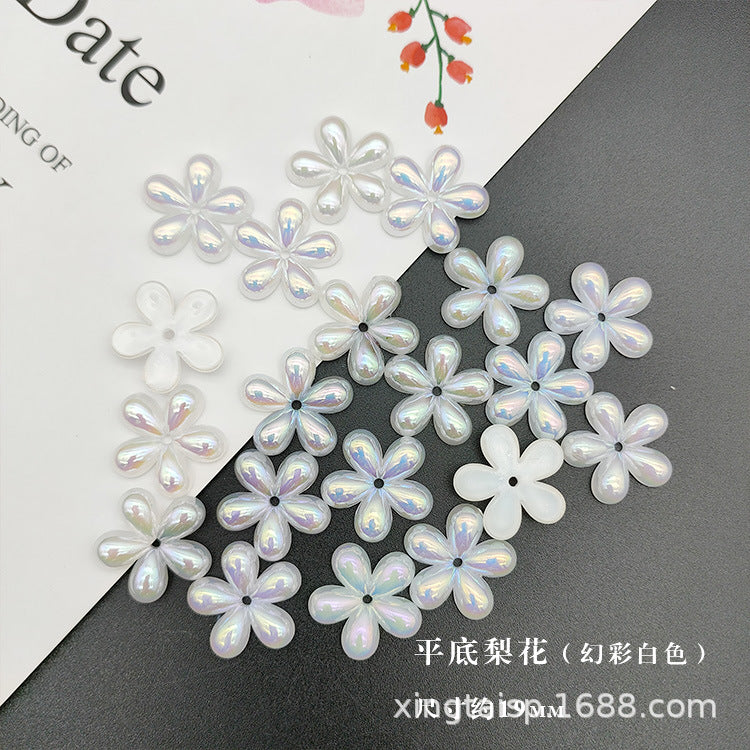 007-DIY handmade headgear corsage fabric accessories pearl ABS imitation pearl petals flower