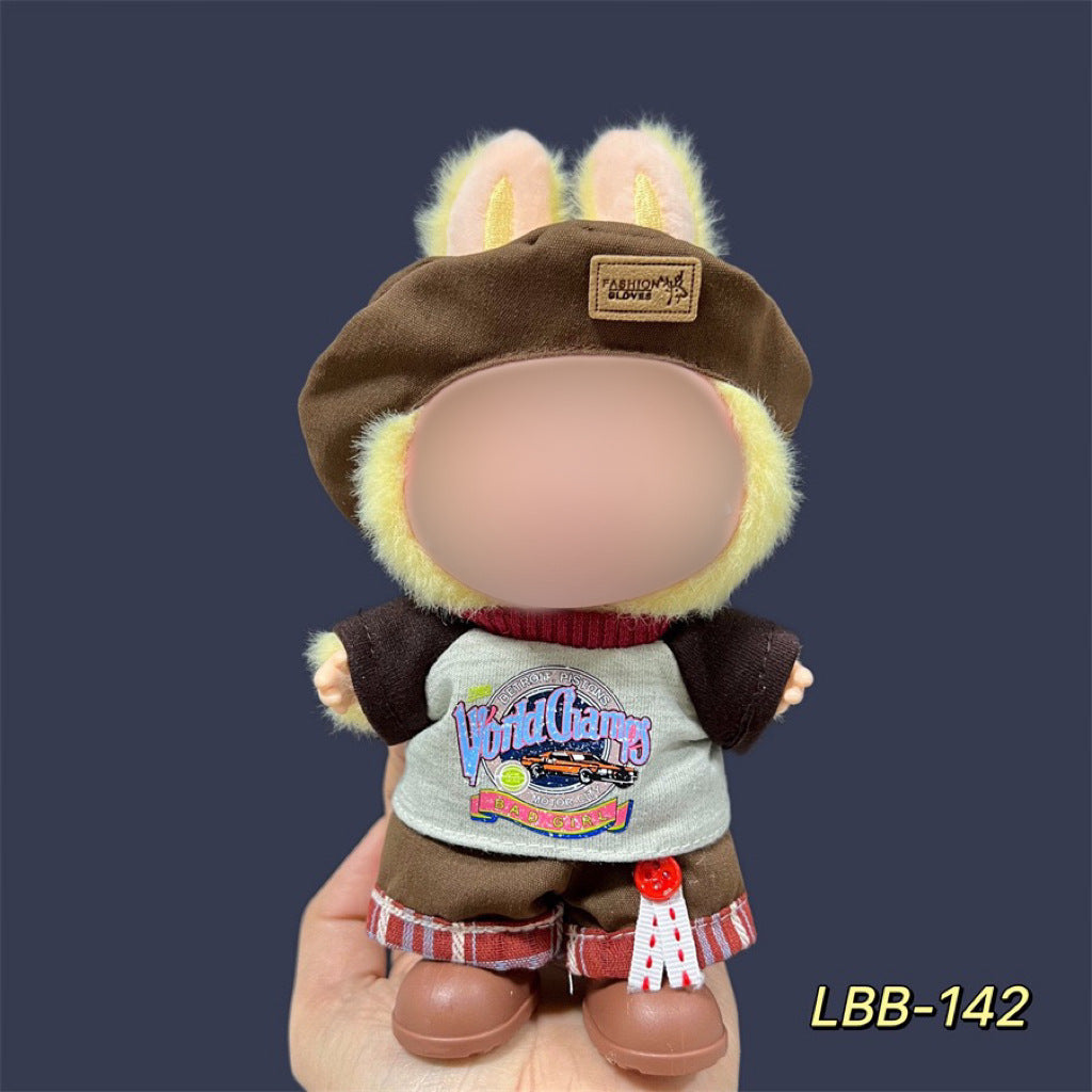Clothes Only Suitable for 17cm Labubu Vinyl Doll Plush Dolls