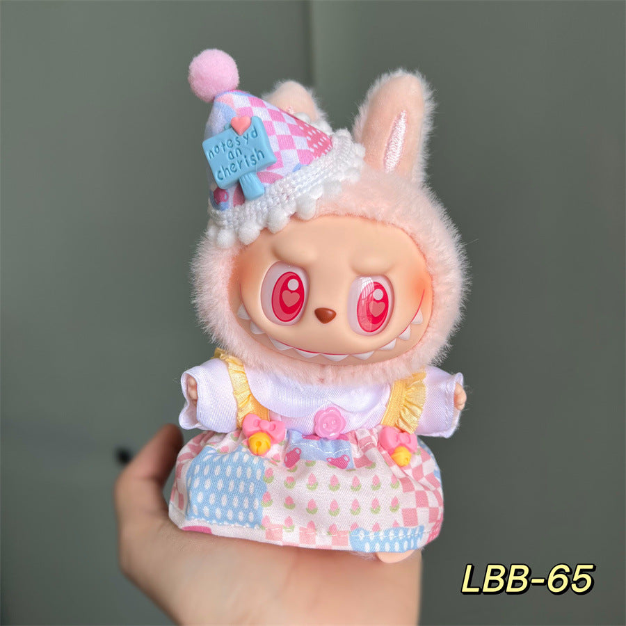 Clothes Only Suitable for 17cm Labubu Vinyl Doll Plush Dolls