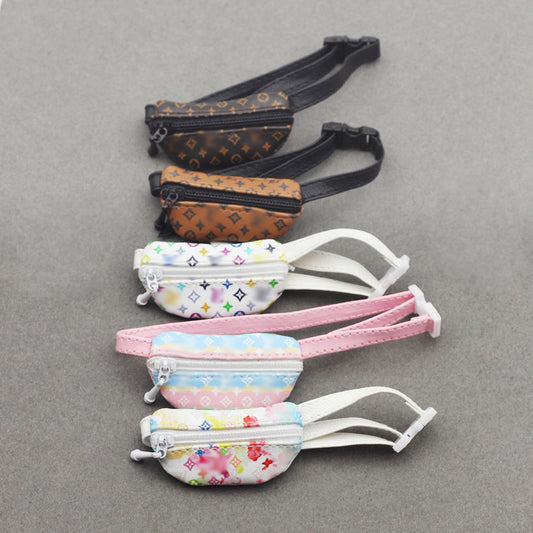 000-Labubu Doll Crossbody Bag BJD 1/6 Scale/1/8 Scale/1/12 Scale Doll 17cm Labubu Backpack Waist Bag