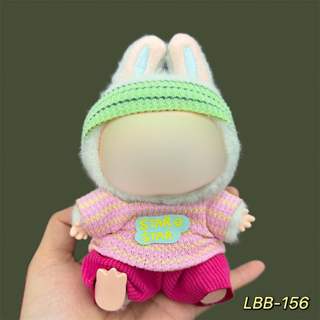 Clothes Only Suitable for 17cm Labubu Vinyl Doll Plush Dolls
