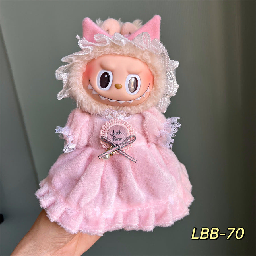 Clothes Only Suitable for 17cm Labubu Vinyl Doll Plush Dolls