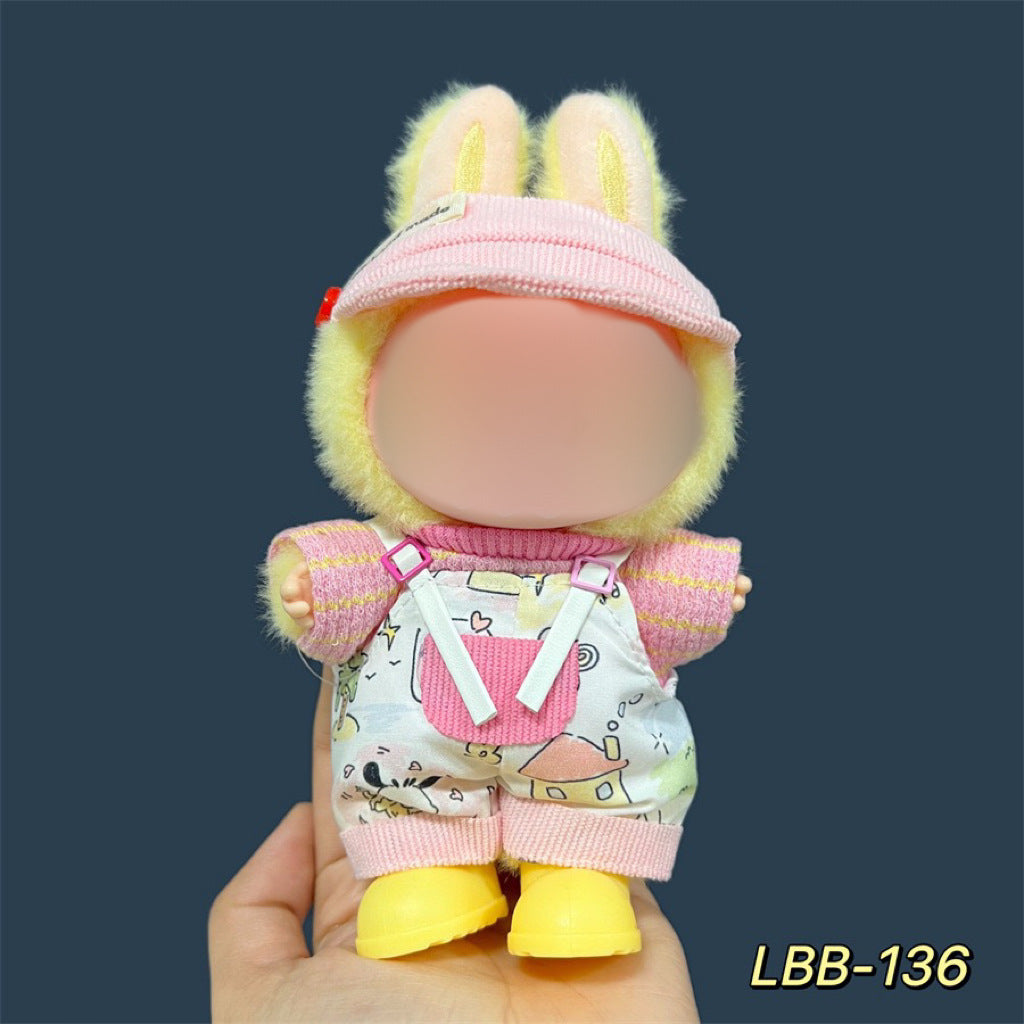Clothes Only Suitable for 17cm Labubu Vinyl Doll Plush Dolls
