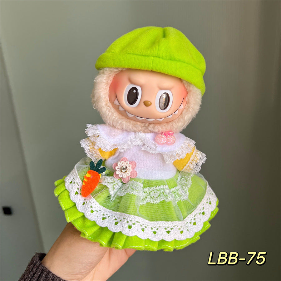 Clothes Only Suitable for 17cm Labubu Vinyl Doll Plush Dolls