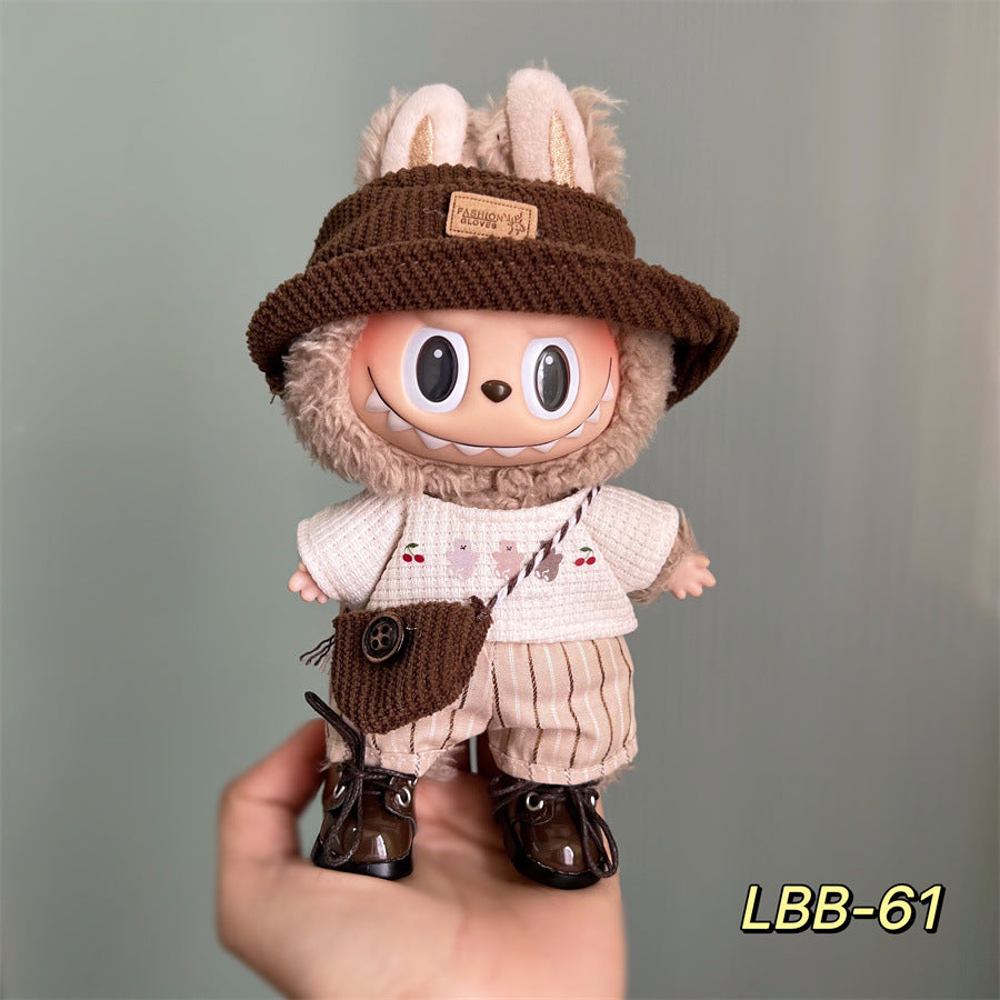 Clothes Only Suitable for 17cm Labubu Vinyl Doll Plush Dolls