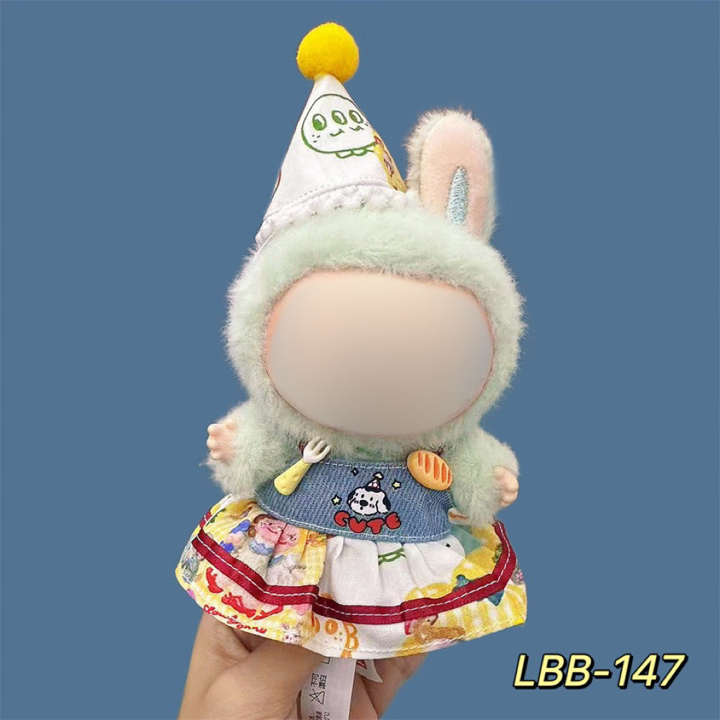 Clothes Only Suitable for 17cm Labubu Vinyl Doll Plush Dolls