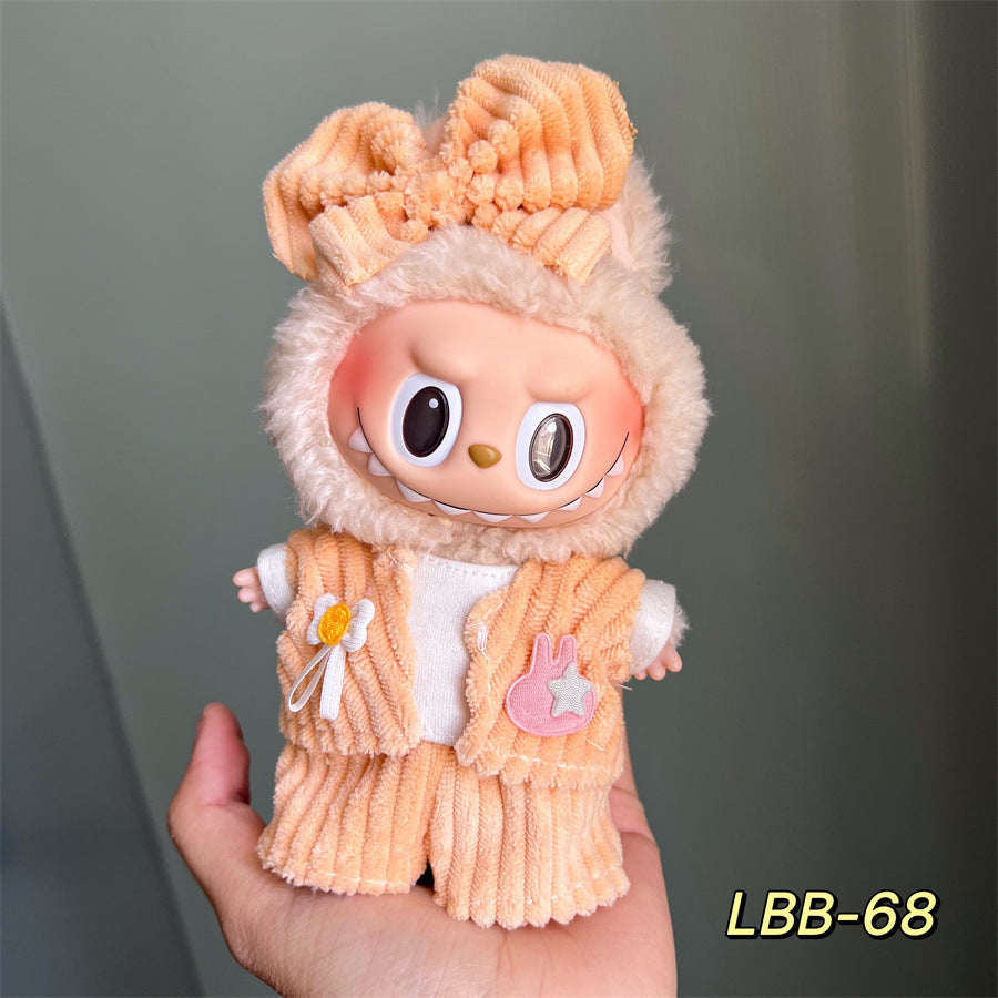 Clothes Only Suitable for 17cm Labubu Vinyl Doll Plush Dolls