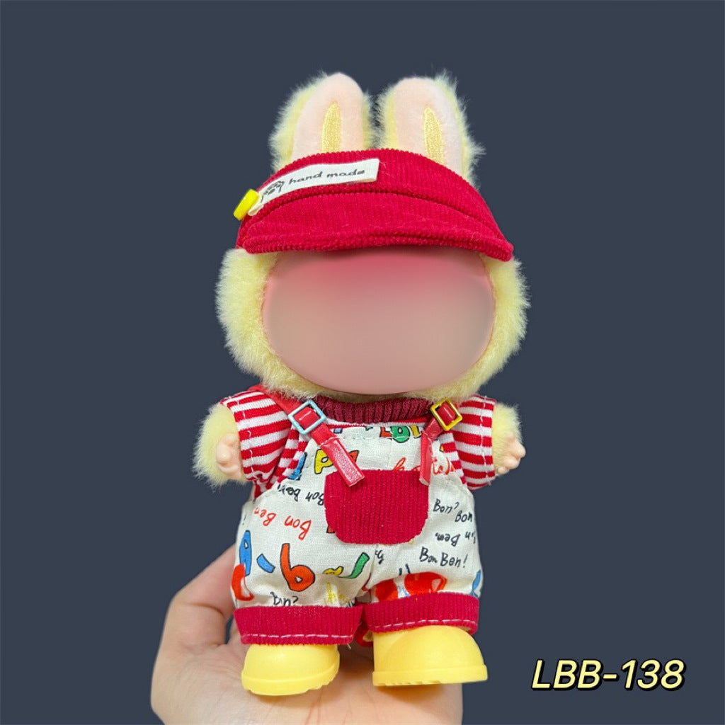 Clothes Only Suitable for 17cm Labubu Vinyl Doll Plush Dolls