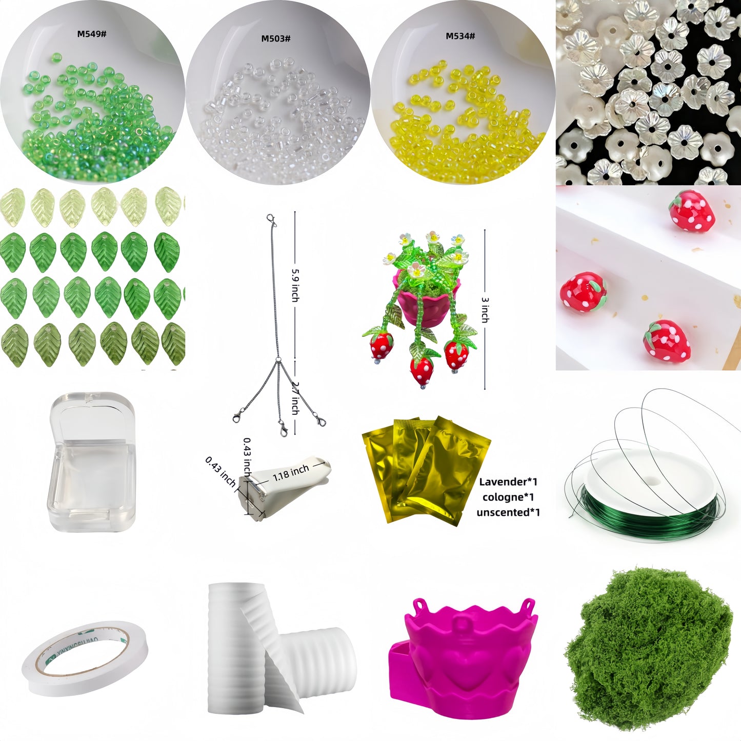 001-DIY Beaded Potted Plant Kit