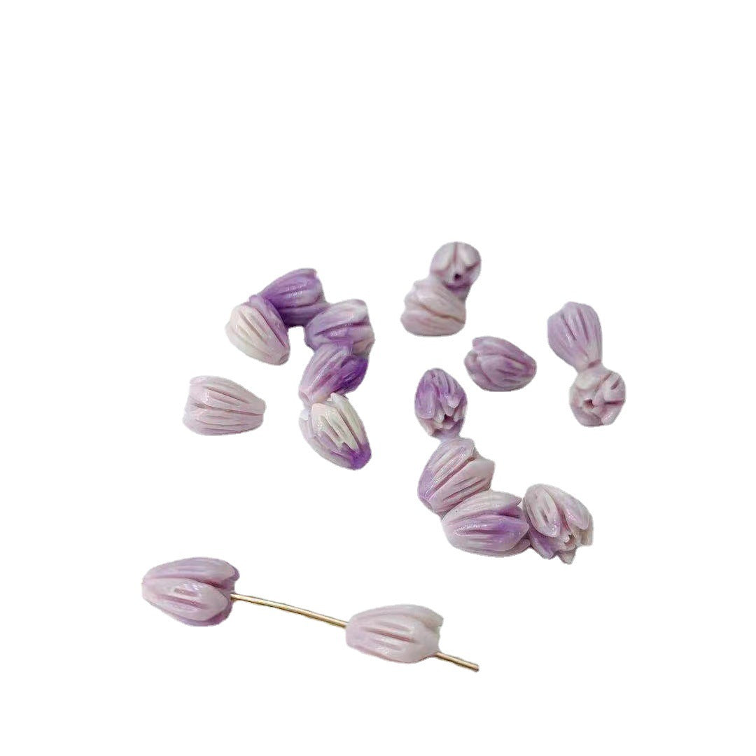 Colored tulip beads