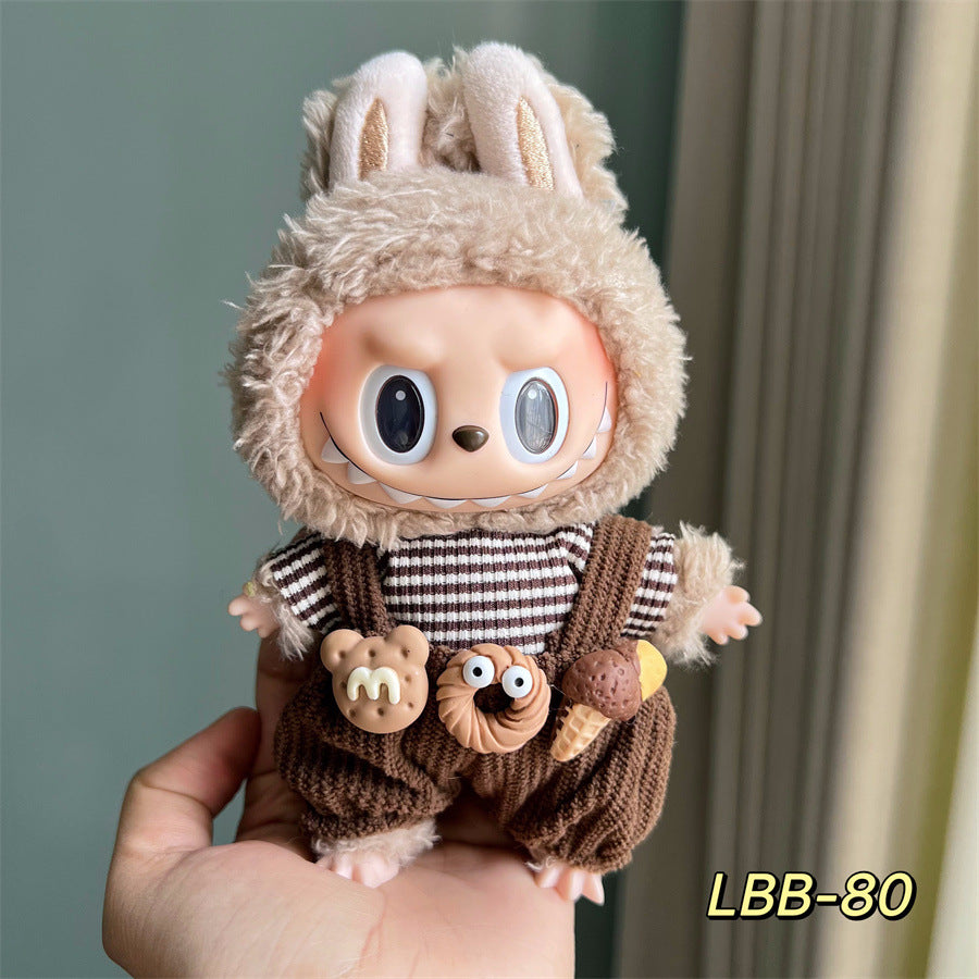 Clothes Only Suitable for 17cm Labubu Vinyl Doll Plush Dolls