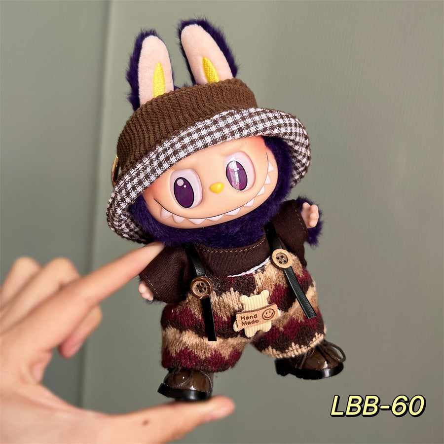 Clothes Only Suitable for 17cm Labubu Vinyl Doll Plush Dolls