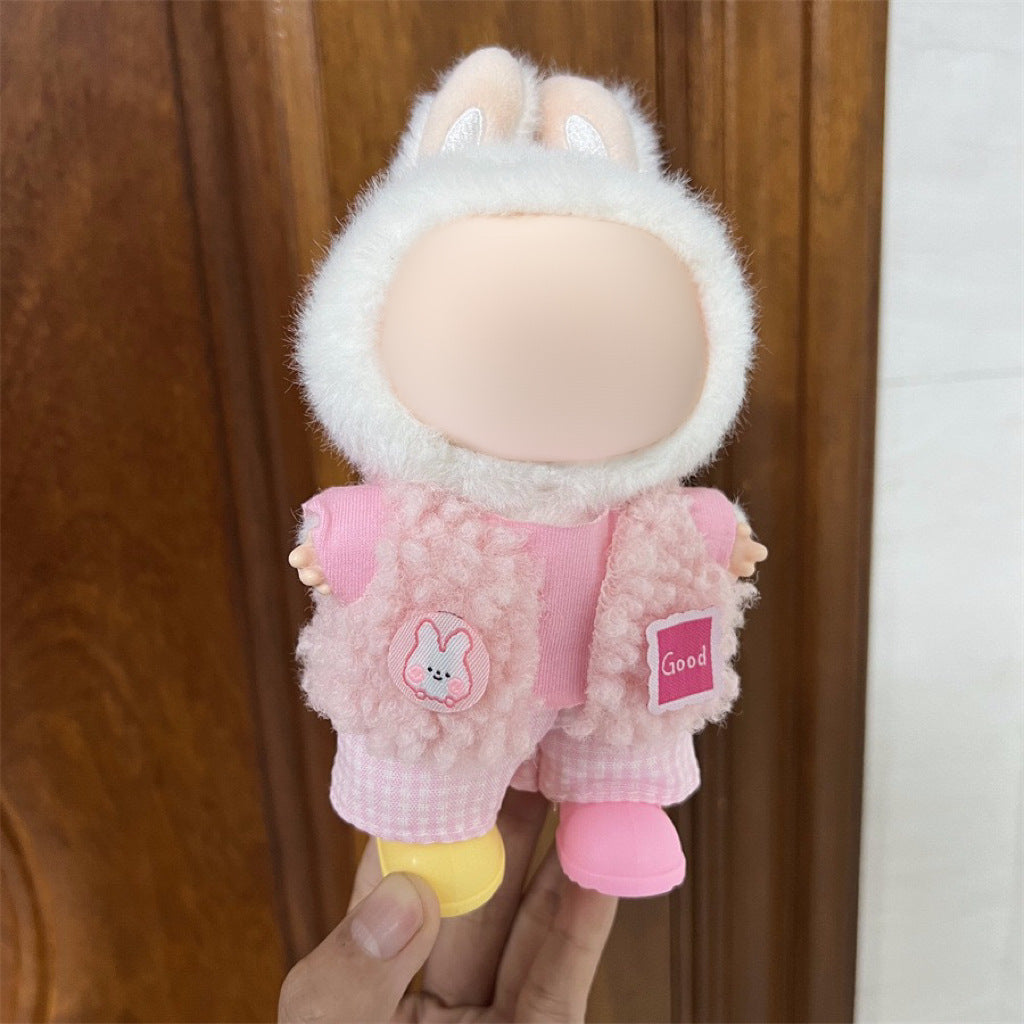 Clothes Only Suitable for 17cm Labubu Vinyl Doll Plush Dolls