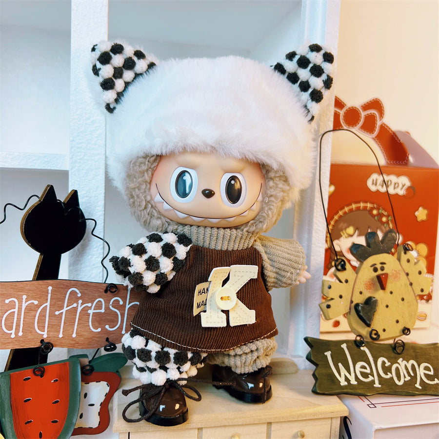 Clothes Only Suitable for 17cm Labubu Vinyl Doll Plush Dolls