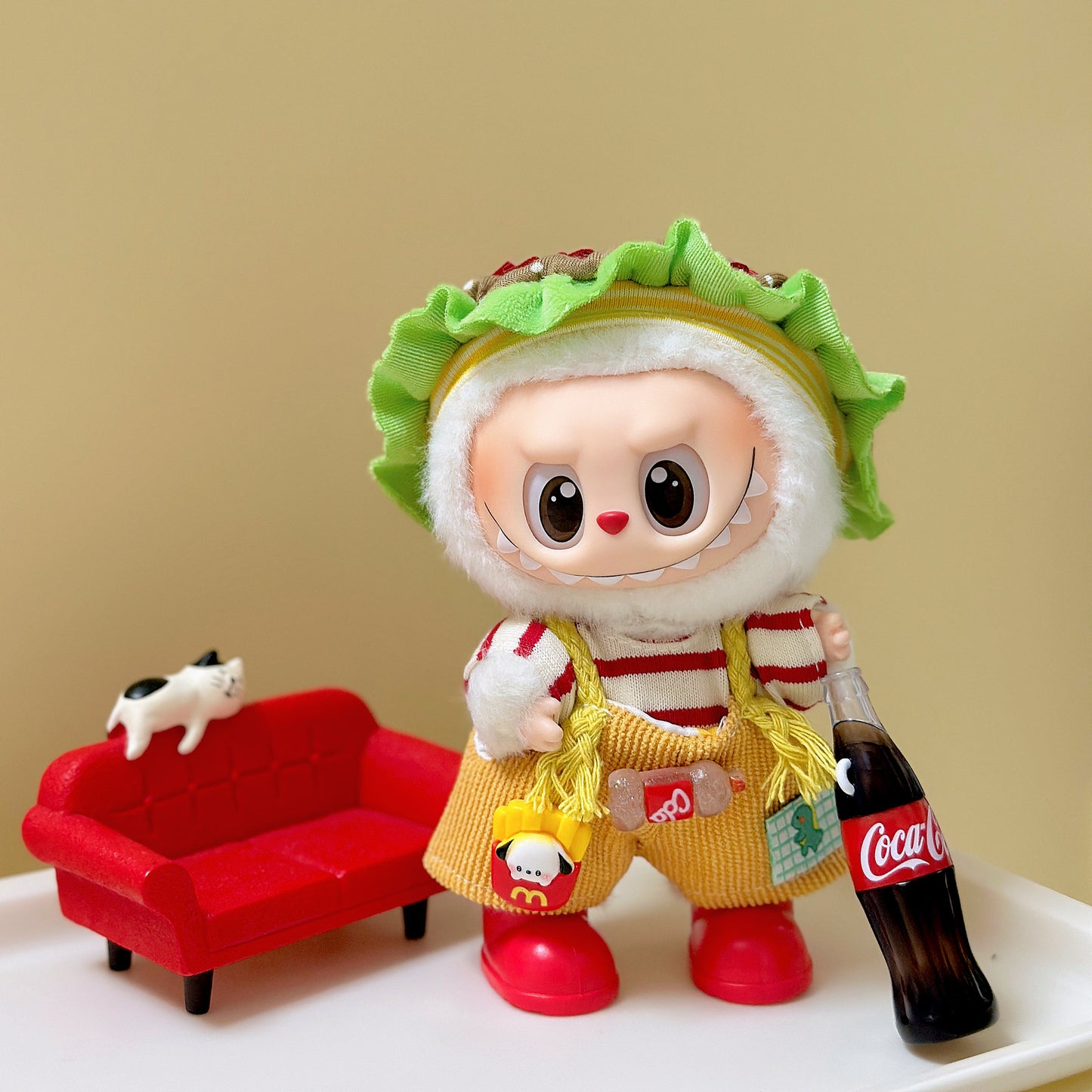 Clothes Only Suitable for 17cm Labubu Vinyl Doll Plush Dolls