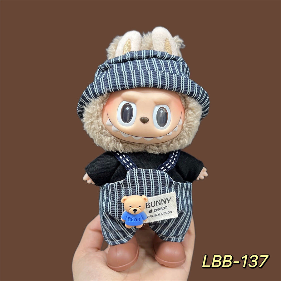 Clothes Only Suitable for 17cm Labubu Vinyl Doll Plush Dolls