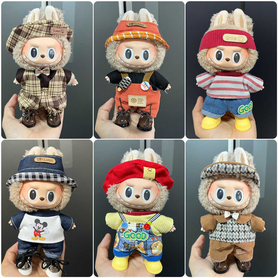 Clothes Only Suitable for 17cm Labubu Vinyl Doll Plush Doll Etc