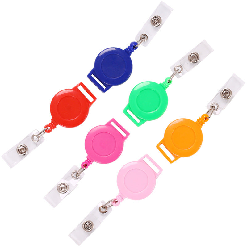 Plastic ear easy to pull out certificate lanyard easy to pull out name tag expansion buckle