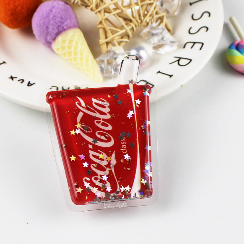 Glitter quicksand cartoon stand