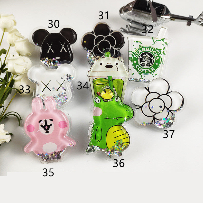 Glitter quicksand cartoon stand