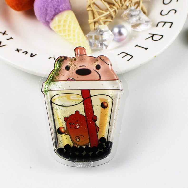 Glitter quicksand cartoon stand