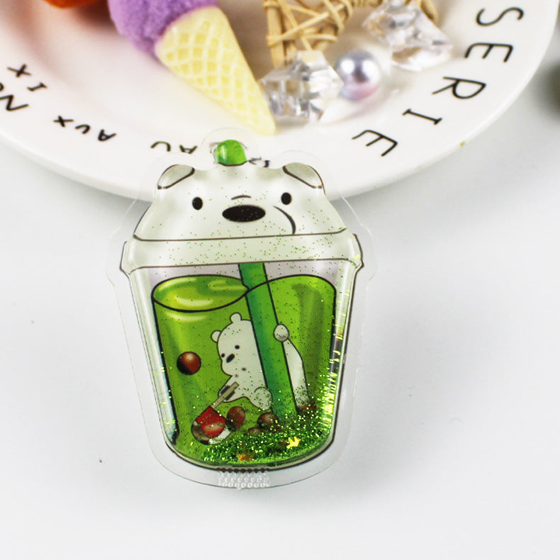 Glitter quicksand cartoon stand