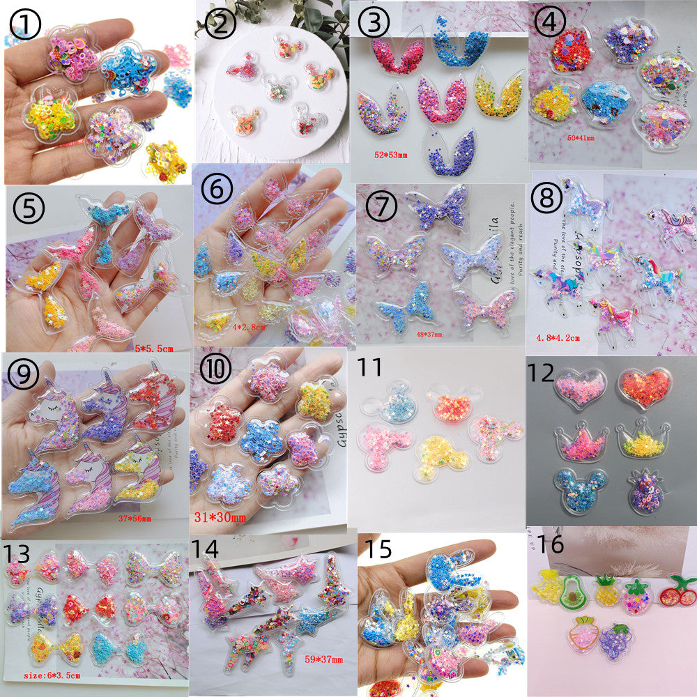 PVC sequin quicksand accessories (free shipping)