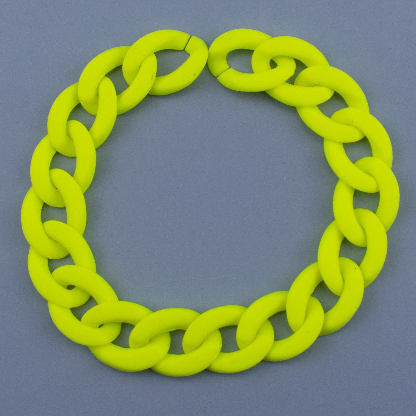 Acrylic plastic feel paint fluorescent color chain 17*23mm