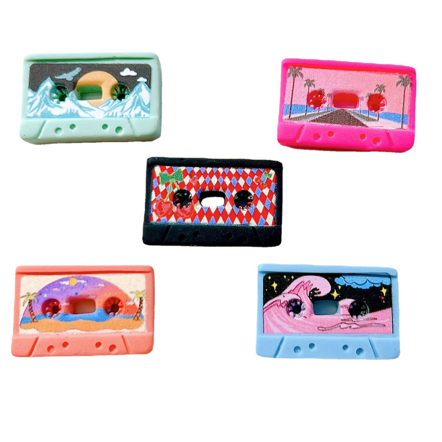 Retro tape resin accessories
