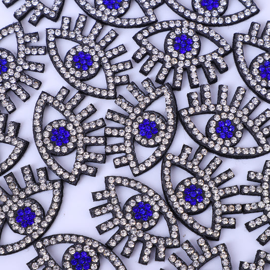 [A] Rhinestone Devil's Eye Cloth Patch DIY