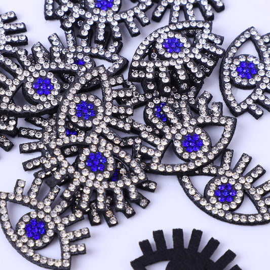 [A] Rhinestone Devil's Eye Cloth Patch DIY