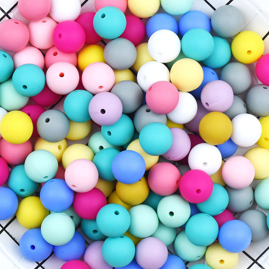 Silicone beads 15mm candy colored silicone beads