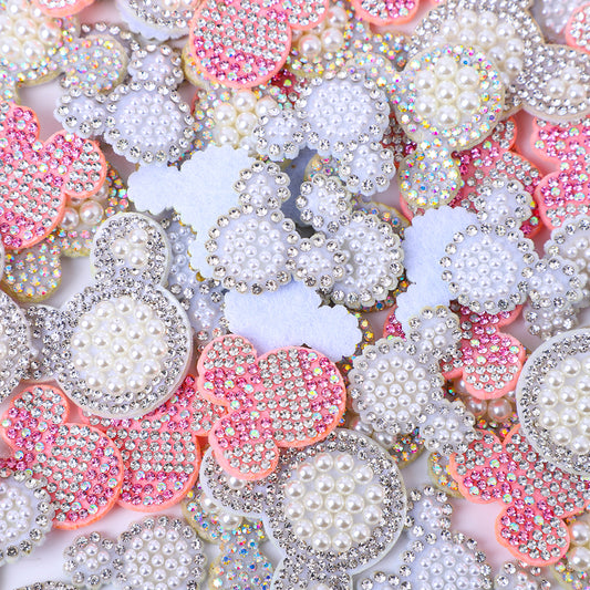 [A]Diamond Mini Mouse cloth attached DIY accessories(Large)