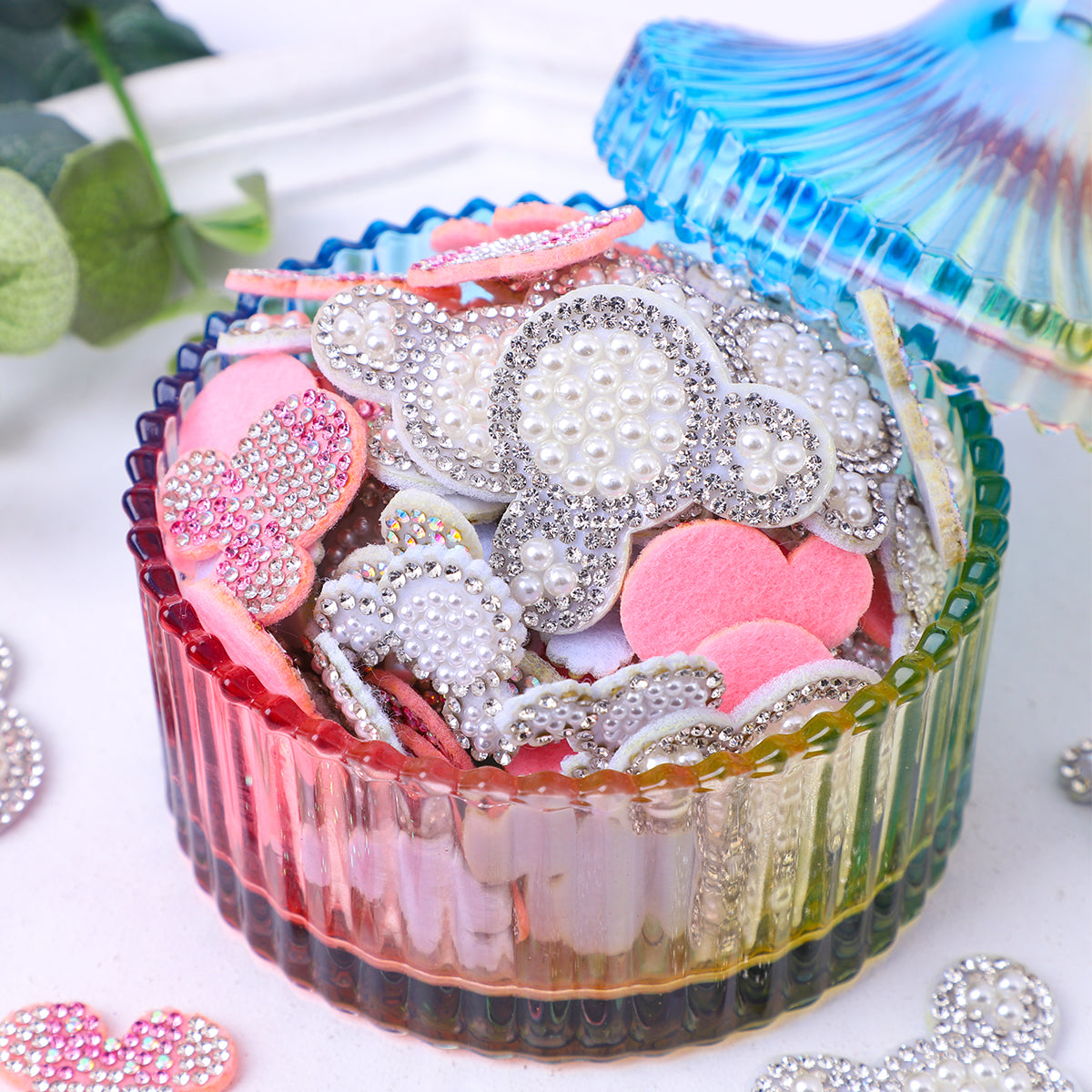 [A]Diamond Mini Mouse cloth attached DIY accessories(Large)