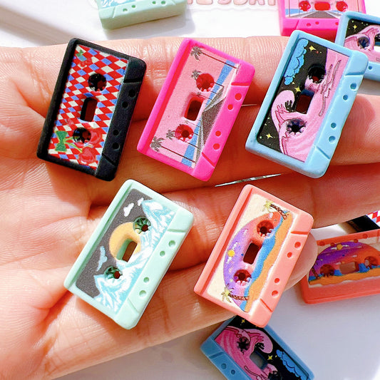 Retro tape resin accessories