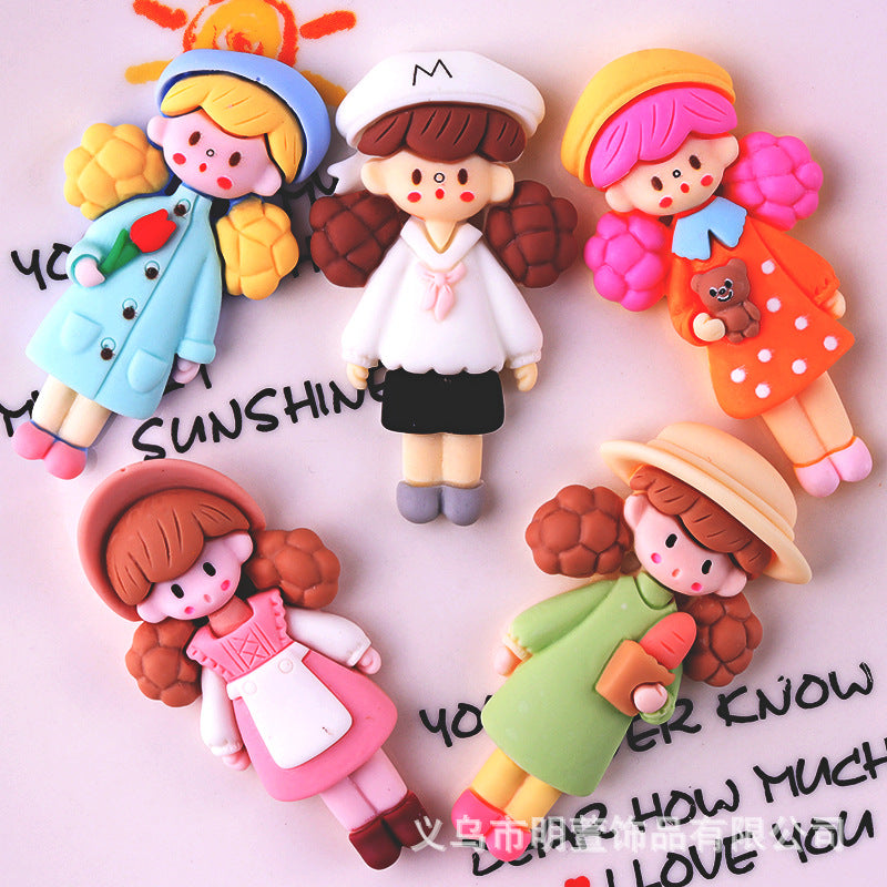 Popcorn Girl Ball Head series diy resin accessories accessories